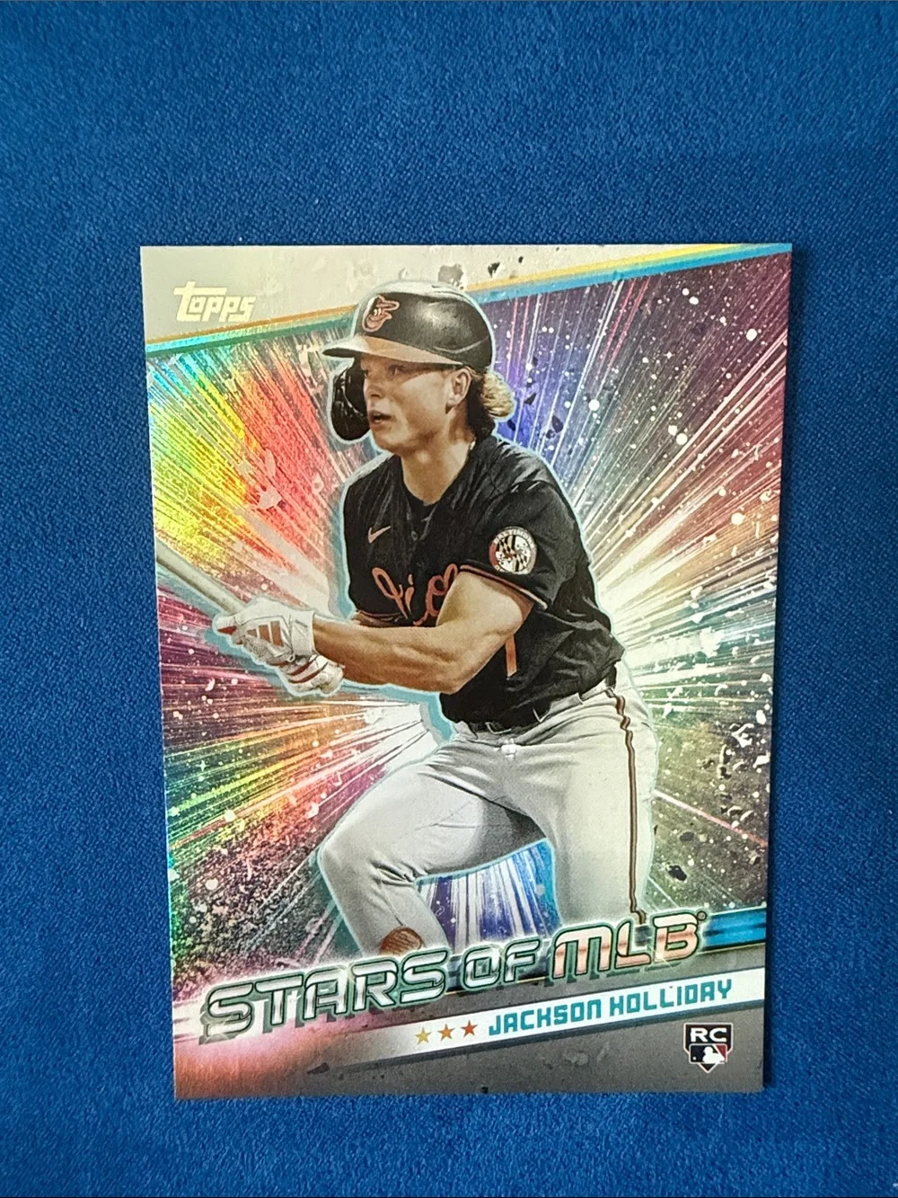 Topps Jackson Holliday Baseball Card - Rainbow Holo Burst
